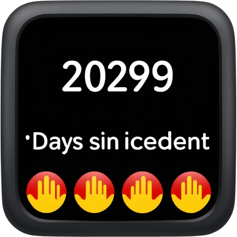 days since last incident emoji