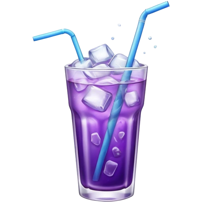 Purple drink with ice emoji