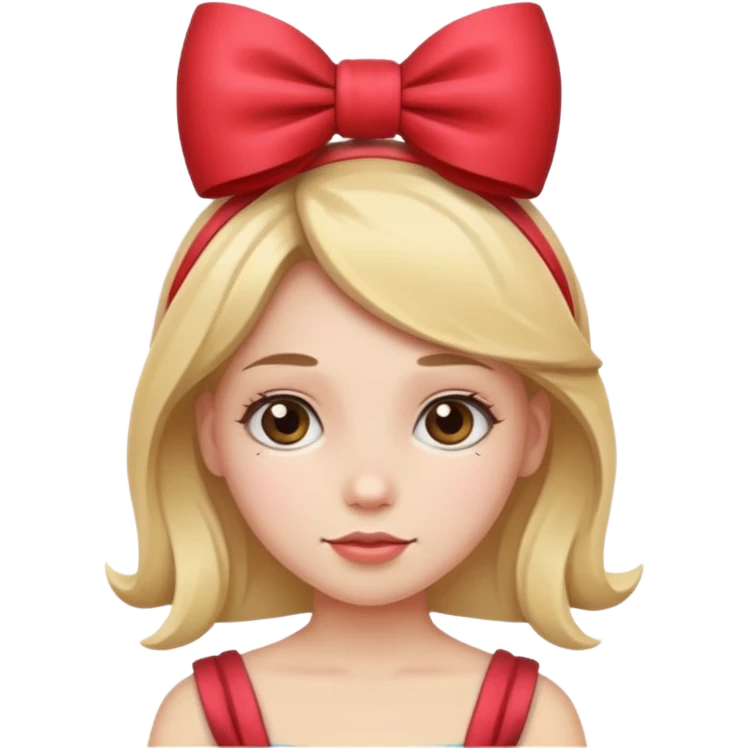 Girl with a bow on her head  emoji
