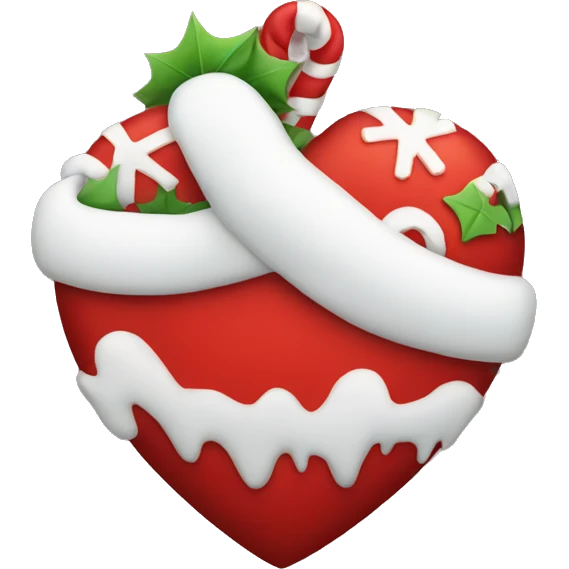 Christmas heart emoji