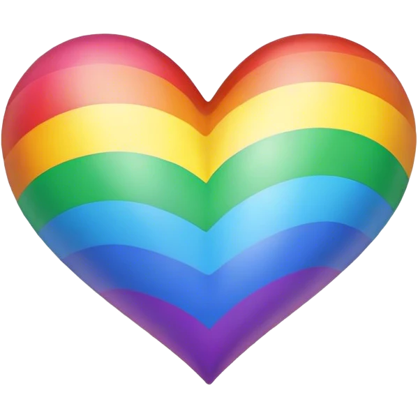  Rainbow heart  emoji