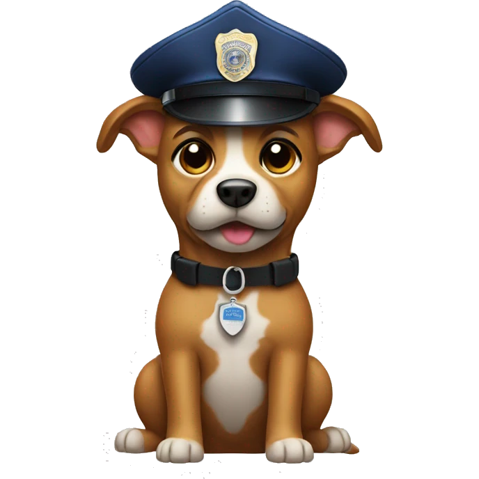 Dog with police hat  emoji