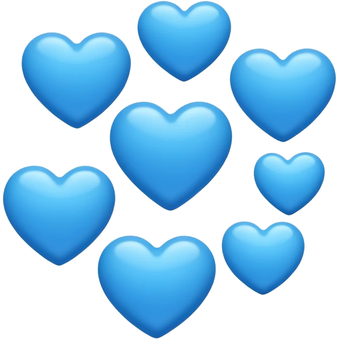 Cute blue hearts emoji