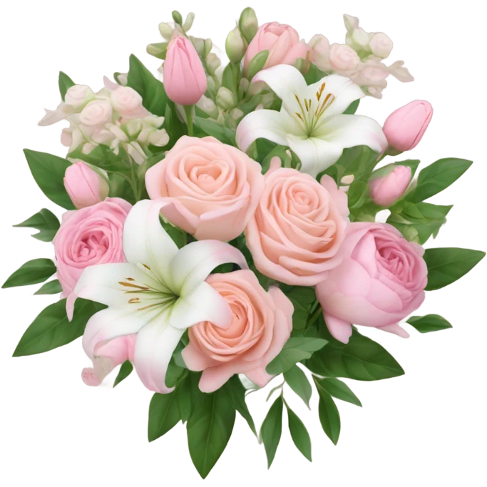 Baby pink flowers bouquet emoji