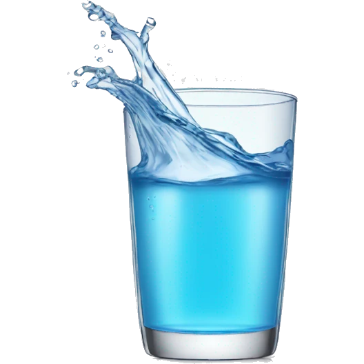 Clear splashing glass of water emoji