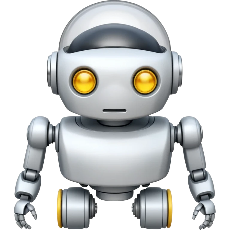 white ai old robot toy emoji
