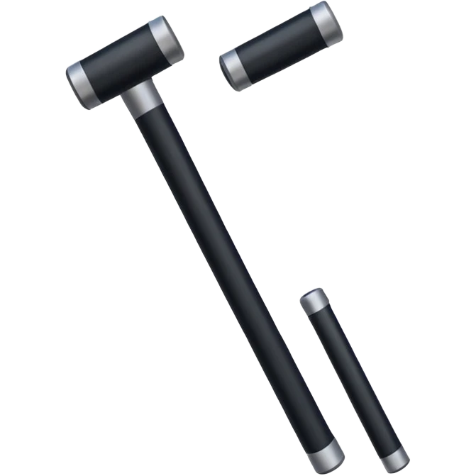 two police batons emoji