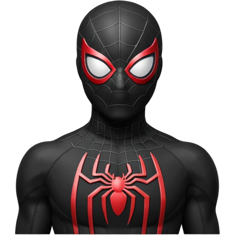 Full Black colored suit spider man emoji