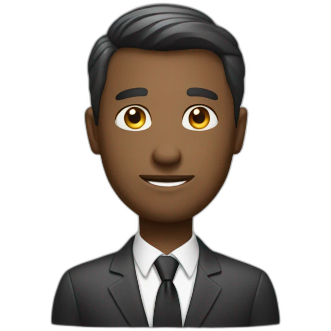 business man at offce emoji