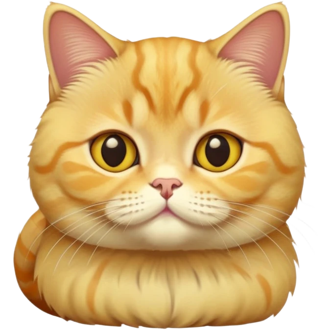 British shorthair cat with yellowish ginger fur emoji