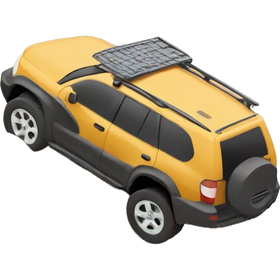 SUV on sand dune  emoji