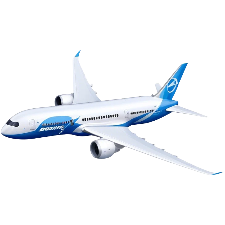 Boeing 787 Dreamliner - Boeing (Model Year: 2022) (Iconic colour: White with blue) emoji