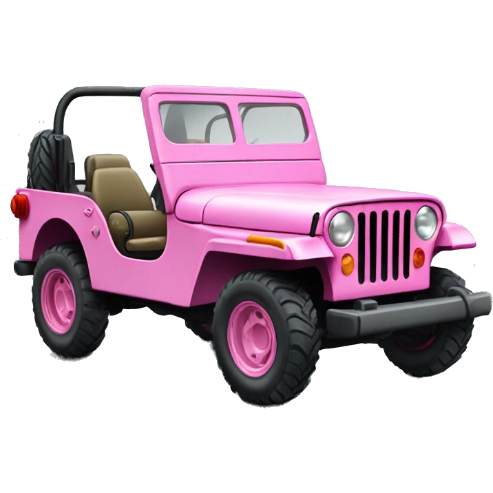 Pink Willy’s  army jeep  emoji