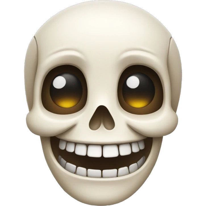 Skull face smiling  emoji