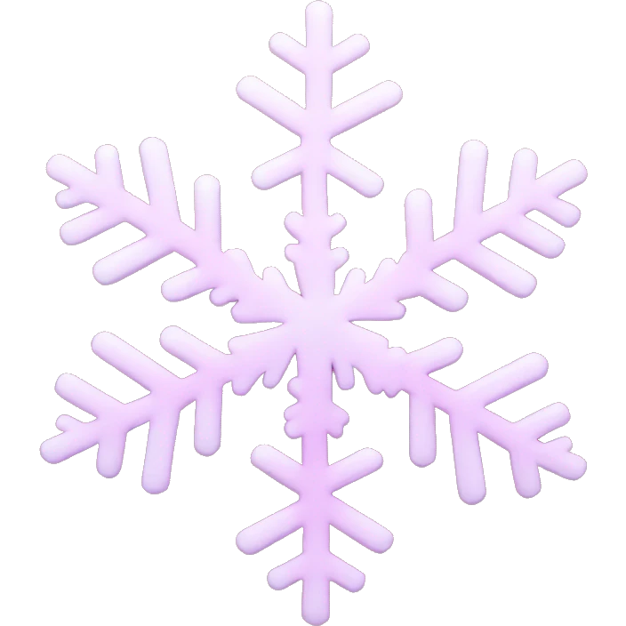 Pink snowflake emoji