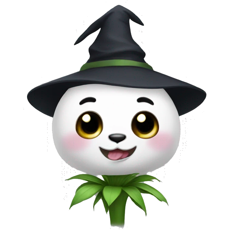 Panda witch flower emoji