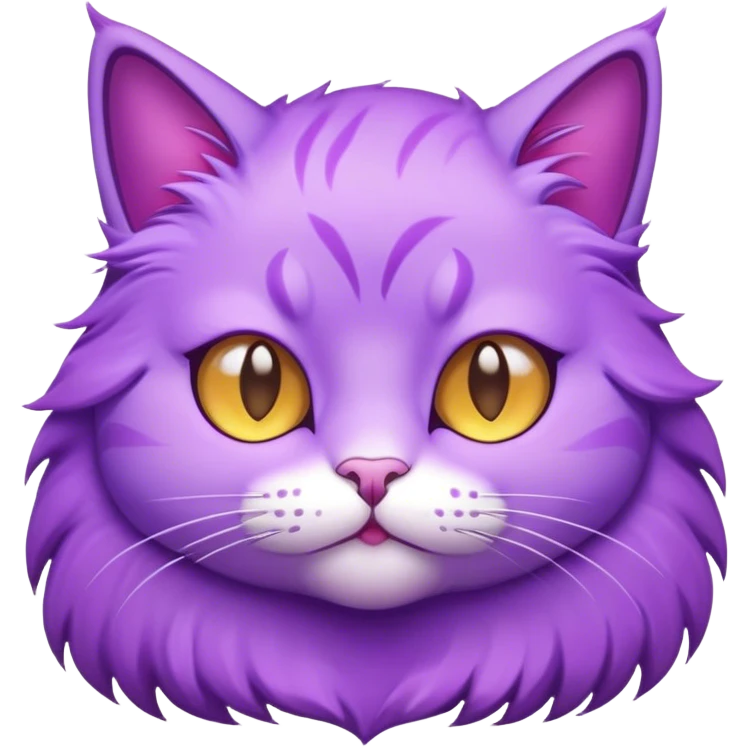 a purple sweet cat emoji