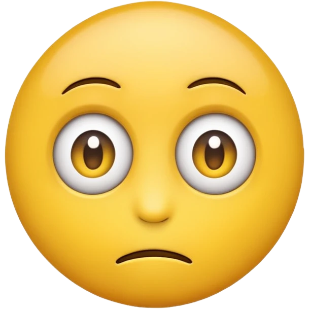 Emoji face with the eyes looking to the side  emoji