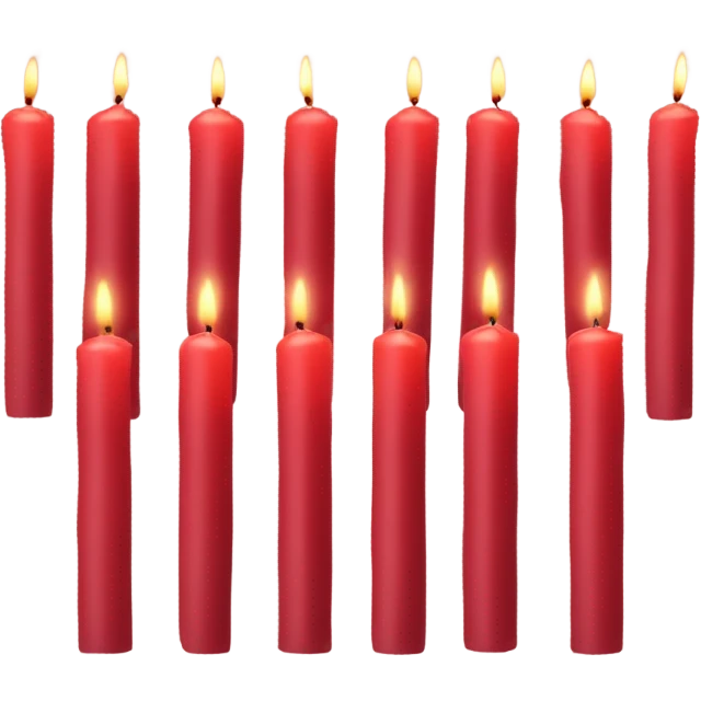 Red Christmas candles  Schwibbogen emoji