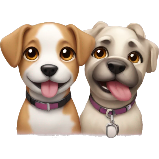 Cute dogs best friends emoji