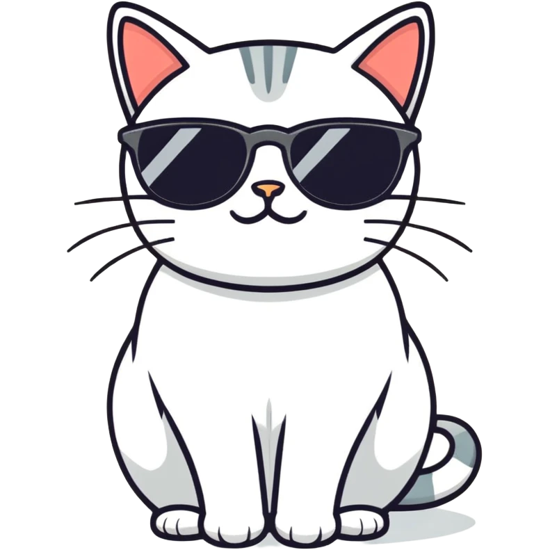 Cat with sunglasses emoji
