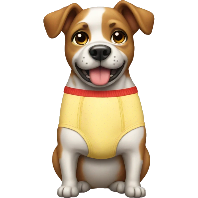 dog with underwear  emoji