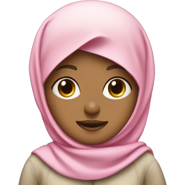 Software engineer wearing a pink hijab blonde   with a Macbook on the side emoji