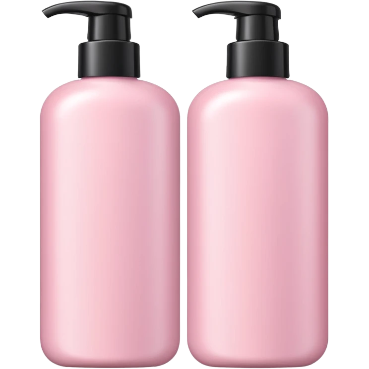 light pink shampoo and conditioner bottles emoji