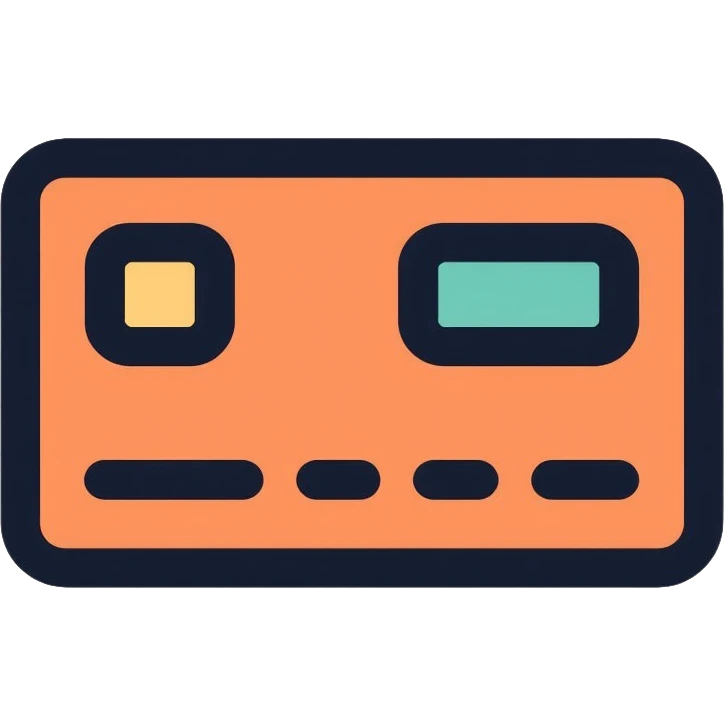 credit card with chip emoji