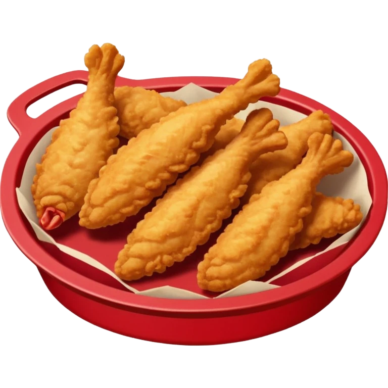 chicken tenders in a red paper tray  emoji