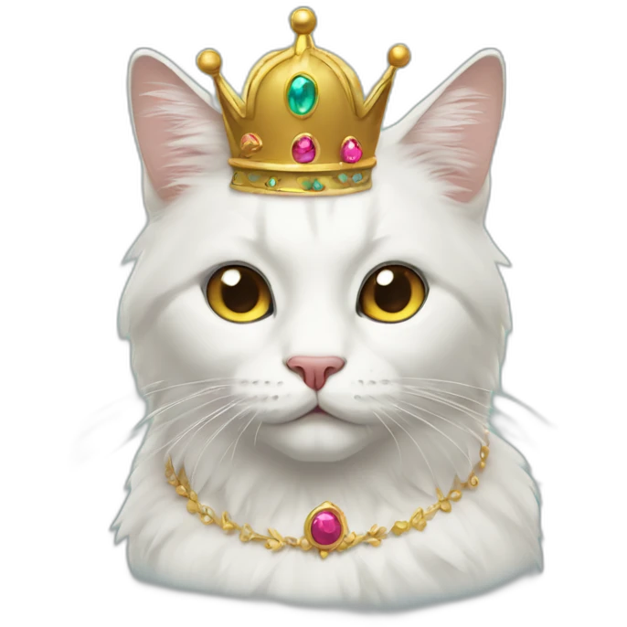 neva masquarade cat with a crown emoji