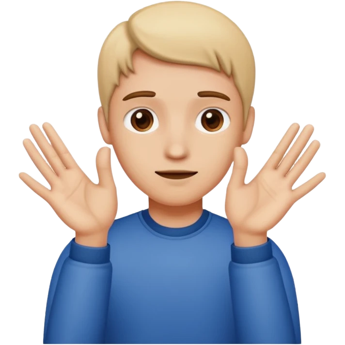 La H con las manos emoji