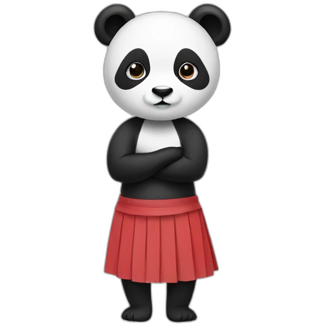 Panda with a skirt  emoji