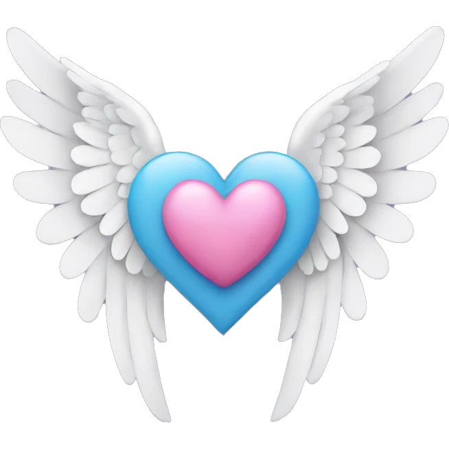 Heart with angel wings emoji