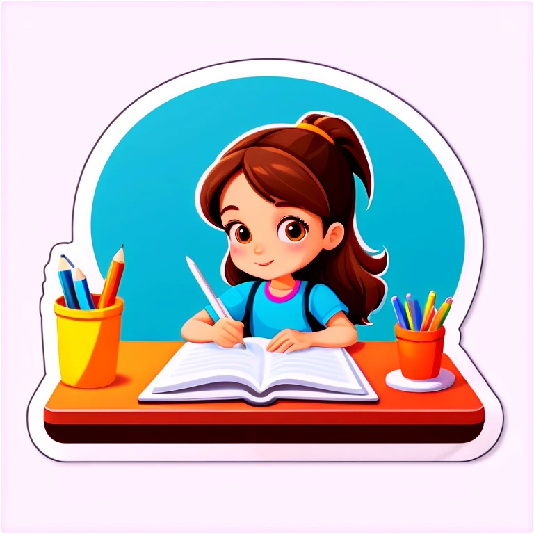 Girl studying emoji