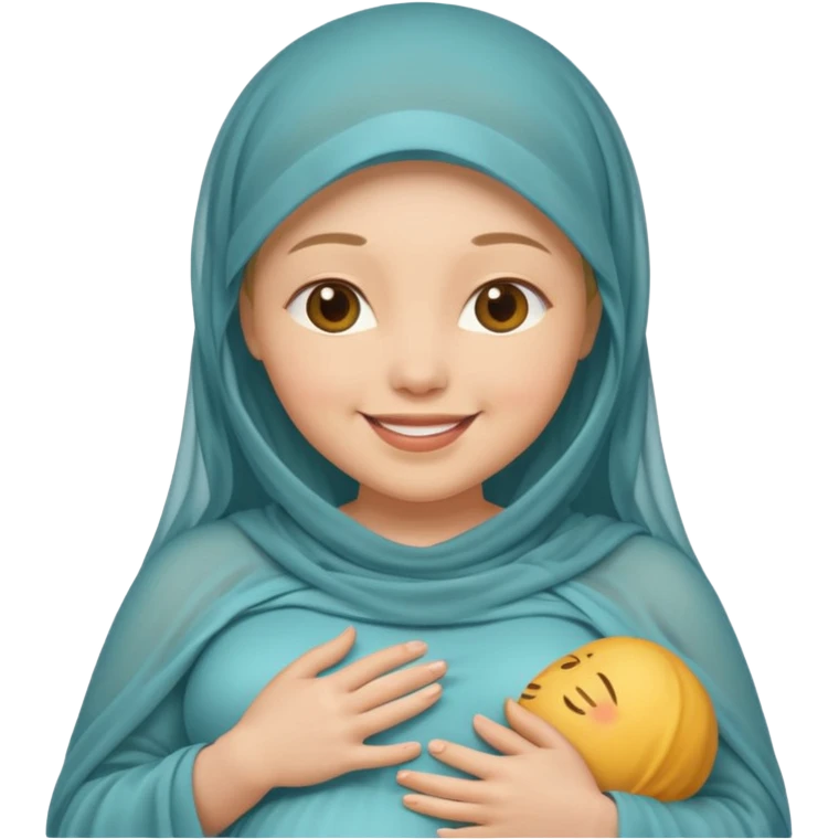 Une femme voilée enceinte emoji