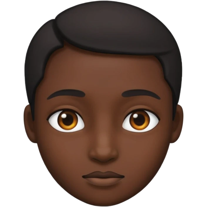 Make face black emoji