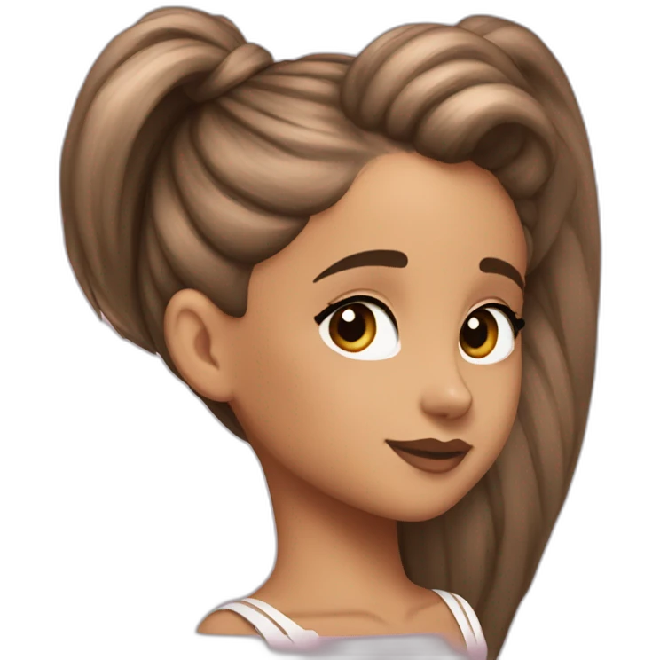 ariana grande with ponytail emoji