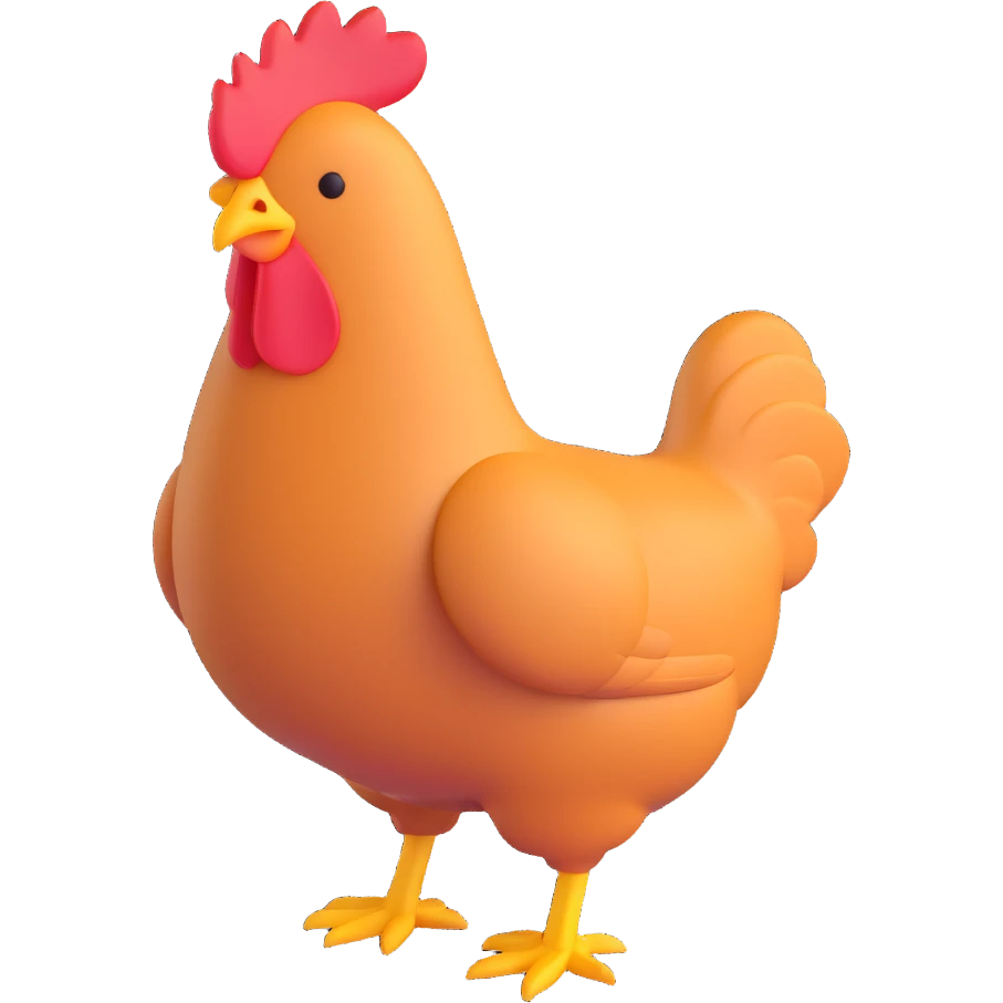 a chicken emoji