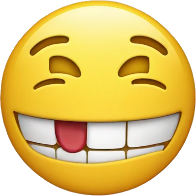 Smiley face laughing a little  emoji