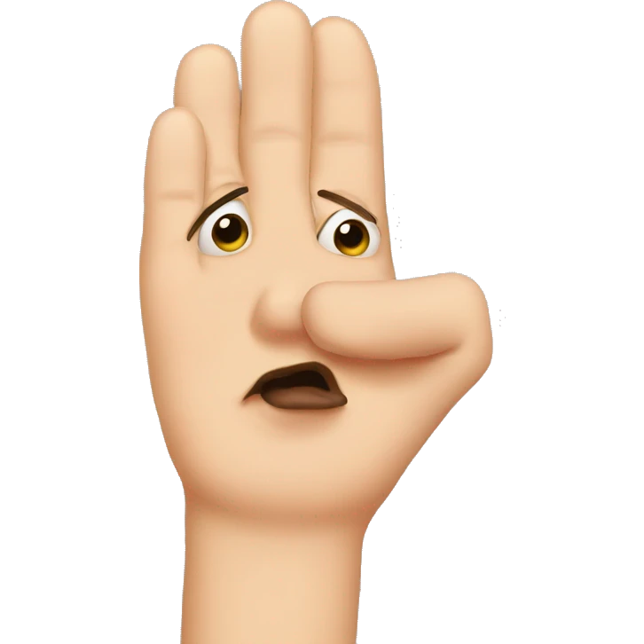 finger on lips emoji