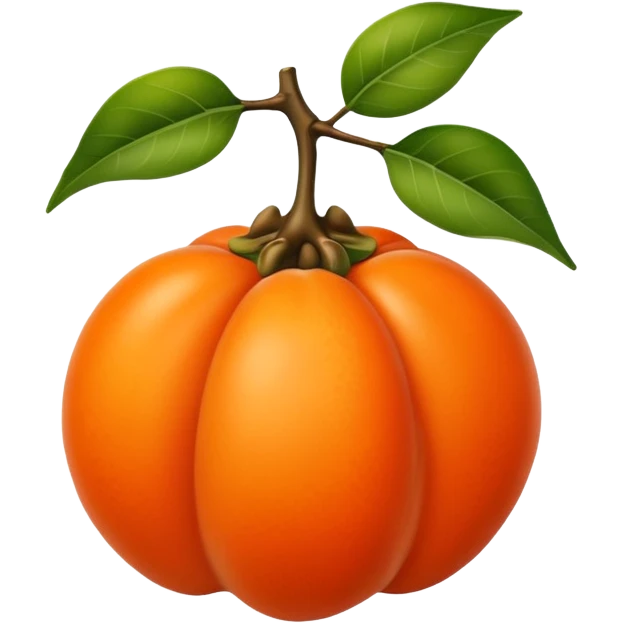 persimmon fruit simple emoji