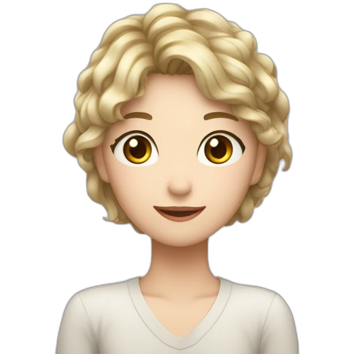 リゼロ　エミリア：あみこみロングヘア、白髪、紫色のサリー emoji