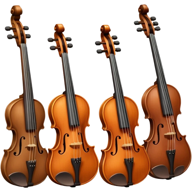 violin, flute, viola, and cello emoji