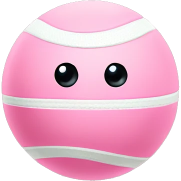 baby pink Tennis ball emoji