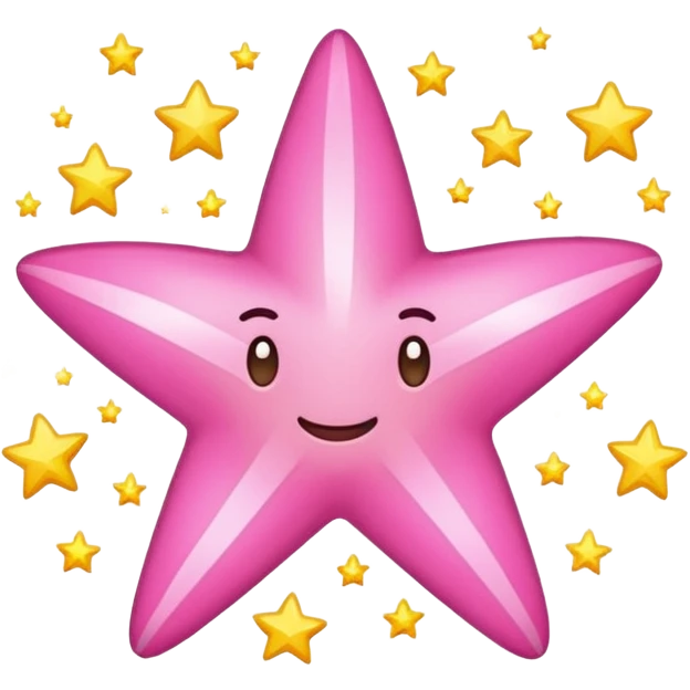 Pink shooting star emoji
