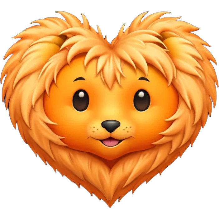 Furry orange heart emoji