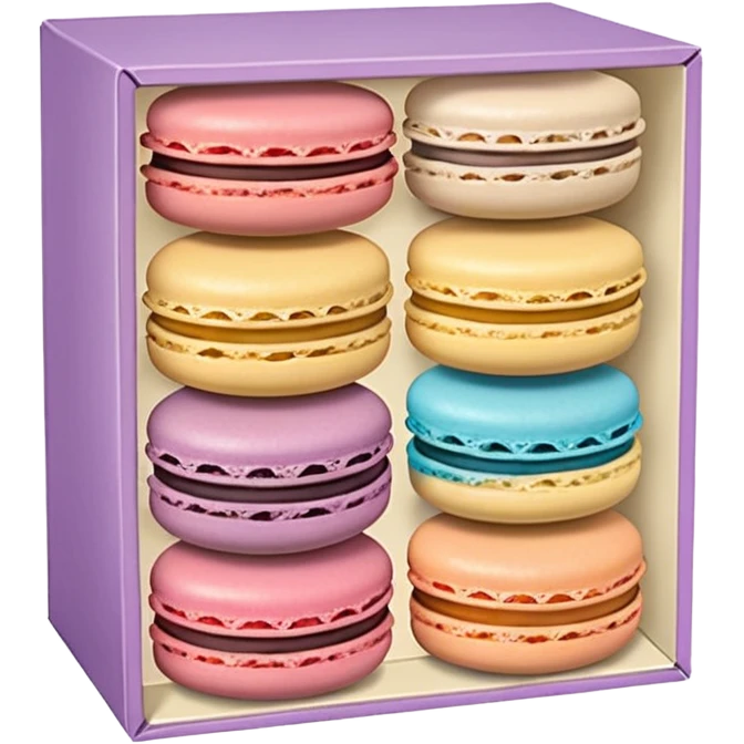 a box of single line of macaron



















 emoji