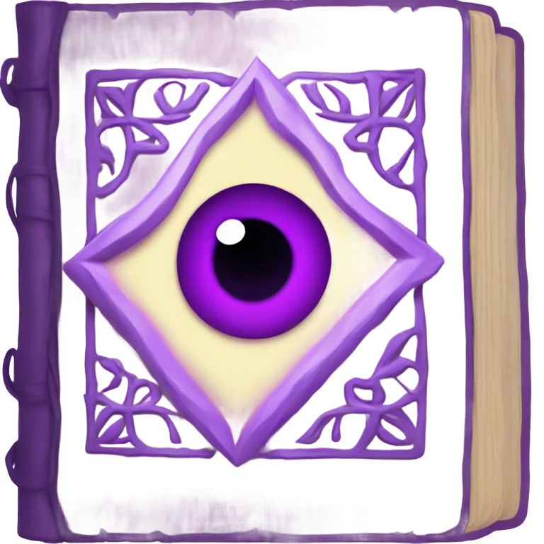 spell book that's purple with eye in the middle emoji