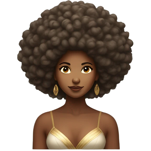 Goddess with an Afro  emoji